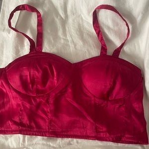 Deep pink crop top